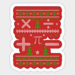 Christmas Xmas Math Teacher Sticker